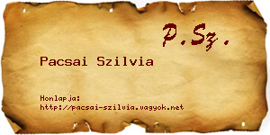 Pacsai Szilvia névjegykártya